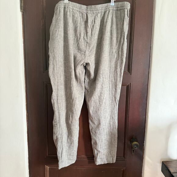 POETRY | Linen Cotton Blend Crinkle Gauze Relaxed Tapered Pant | Size 18 - Picture 3 of 8